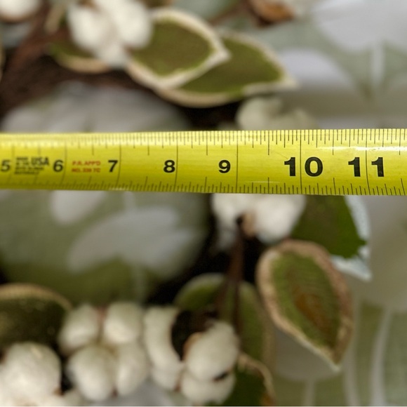 Cottagecore Cabin Rustic Cabin Lakeside Cotton Floral Leaf Wreath Hanging Decor - Picture 6 of 6